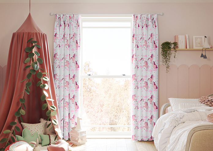 Unicorn Magic, Pink - Made to Measure Curtains - Image 3
